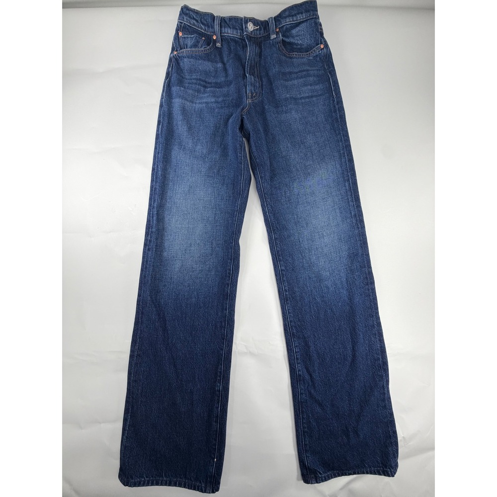 Mother Superior The Rambler Zip Heel Unplugged High Rise Straight Jeans 28
